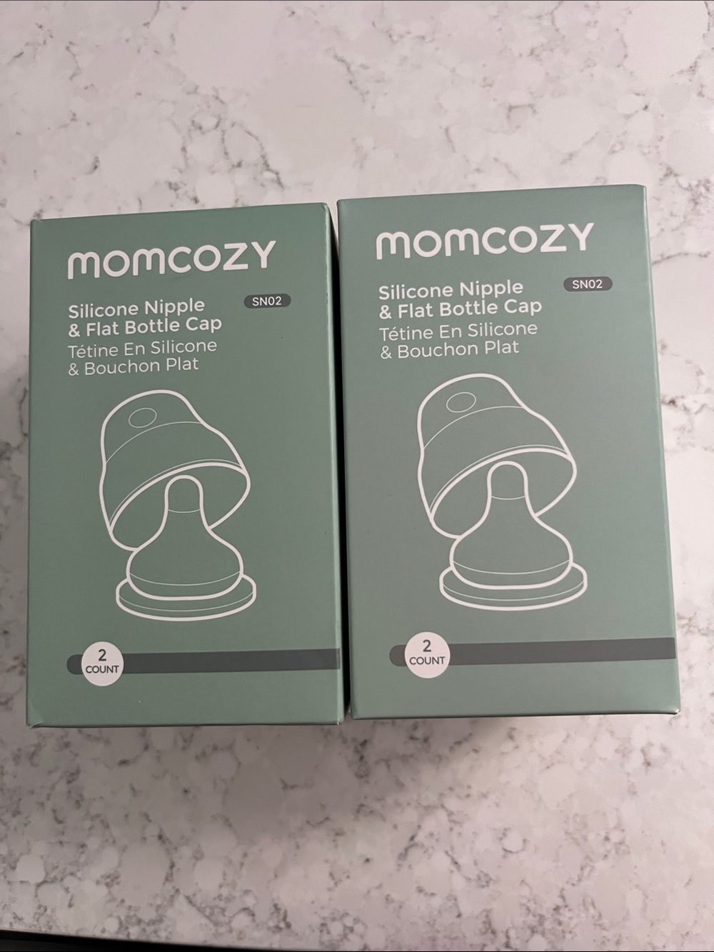 Momcozy silicone nipple slow flow and medium flow